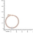 thumbnail image 3 of 8.5MM Center Round Cut Lab Created Moissanite Adjustable Single Row Cuban Chain Bracelet For Women In 14K Rose Gold With 1" Extension(G-H Color,VVS1 Clarity,3.40 Cttw)-7IN, 3 of 3