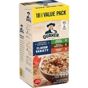 Quaker Instant Oatmeal, Flavor Variety Value Pack, 18 Packets