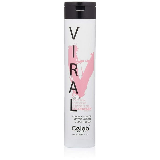 Celeb Luxury VIRAL COLORWASH, PASTEL LIGHT PINK SHAMPOO, 8.25 oz