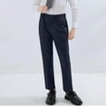 thumbnail image 2 of LIaqionyyBoys Dress Pants School Uniform Pant Casual Elastic Waist Straight Leg Trousers Comfy with Pockets, 2 of 7
