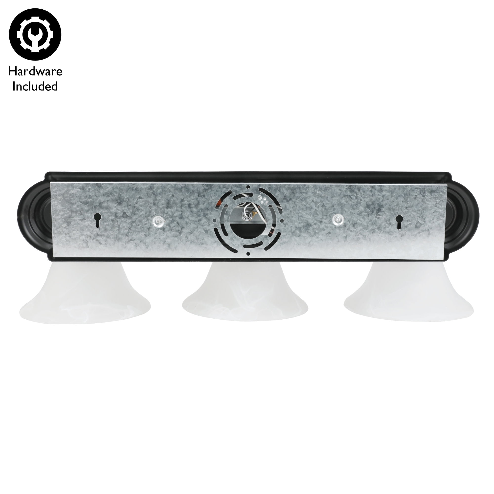 Design House Millbridge 3-Light Dimmable Wall or Vanity Light, Matte Black