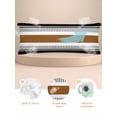 thumbnail image 2 of Modern Brown Black Satin Pillowcase for Hair and Skin with Zipper, Soft Breathable Cooling Silk Pillow Cases, Boho Contemporary Geometric Striped Body Pillow Covers Bed Pillows 20"x54", 2 of 6