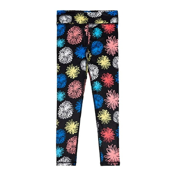Popvcly Girl Stripe Leggings Kid Unicorn Print Legging Tights Trousers Slim Long Pants 4-11T