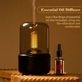 thumbnail image 3 of Difusor de aroma estilo luz de velas Humidificador de niebla de 120 ml Luz de noche blanca cálida Di Tomshoo Negro, 3 of 7