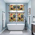 thumbnail image 4 of Vintage Rooster Kitchen Curtains Valances and Tiers Set of 3 Farmhouse Sunflower Animals Pastoral Watercolor Tier Curtains and Valance with Rod Pocket for Small Windows, 27.5"x24", 4 of 9