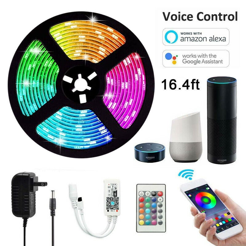 RGB Lights for PC Monitor TV Backlight 3m Length Remote Control Alexa Google Assistant Safer PU Covered Strip LED Strip Lights App Customize Colour Smart WiFi LED Lights Colour Collection Sync