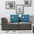 thumbnail image 3 of Acheng Christmas Throw Pillow Covers Set of 2 Blue Pillowcases with Foil Silver Snowflake Candy Cane Pattern Decorative Bed Sofa Couch Cushion Covers Holiday Xmas Home Decor White, 3 of 6