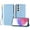 Blue, variant on ELEHOLD Wallet Case for Samsung Galaxy S23 Plus, Shockproof Leather Stand Case with Magnetic Clasp & Hand Strap,Red