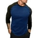 thumbnail image 1 of Blusas y camisas de manga larga con cuello redondo para hombre, blusas casuales de moda con cuello en V y manga larga, blusas transpirables para hombre, 1 of 5