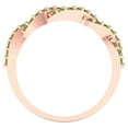 thumbnail image 5 of 0.495 ctw Wedding Band for Women - 18K Rose Gold Natural Peridot Stackable Eternity Ring, 5 of 6