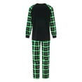 thumbnail image 3 of Elippeo Christmas Pajamas for Family Funny Elf Stole Tree Print Long Sleeve Tops + Trousers Set Holiday Nightwear, 3 of 4