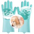 thumbnail image 1 of Guantes de aseo para perros y gatos, guantes de aseo para perros con puntas de silicona suave, guantes para depilar pelo largo y corto, aseo y masaje de mascotas., 1 of 5