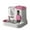 Pink, variant on Automatic Dog Feeder and Dog Water Dispenser with Large Capacity Gravity Self Feeding Station for Medium Dogs and Puppies and for Cat Bowls，Blue