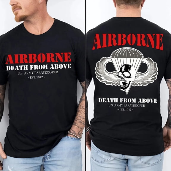 Trenditee 2side-U.S. Army Airborne Paratrooper T-Shirt