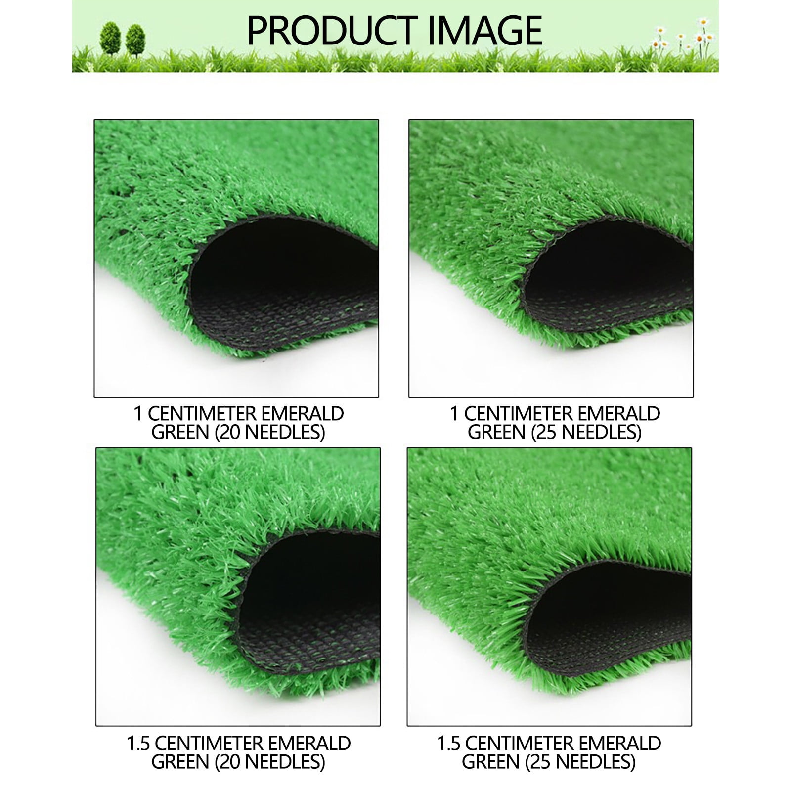 Cevemin Simulated, Encrypted Artificial ,carpet, Plastic Artificial, Kindergarten Balcony, Artificial Grass Runner Rug for Backyard, Patio, Garage