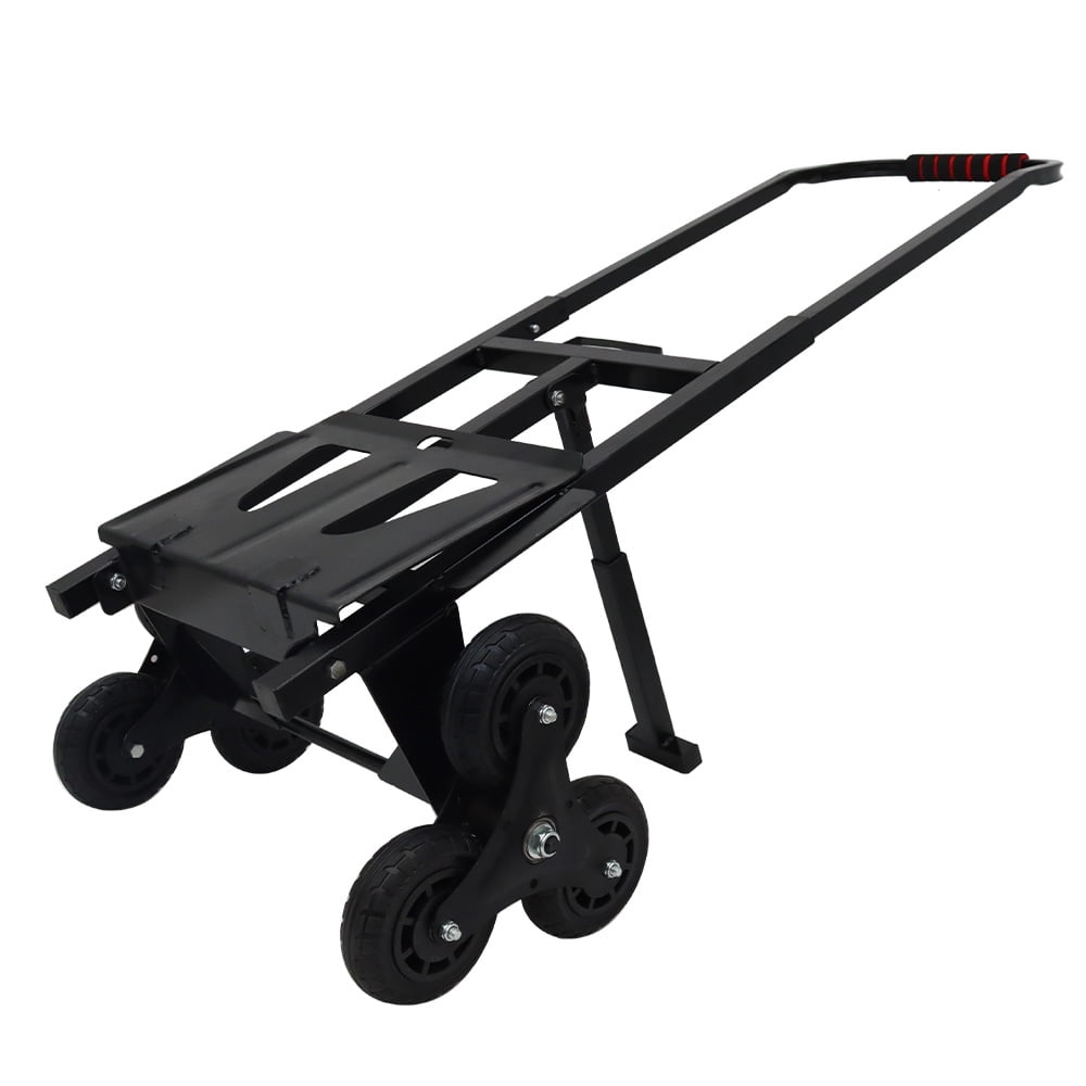 Stair Climbing Cart Foldable Handcart Portable Hand Truck 6 Wheel Climbing Stairs Hand Trolley