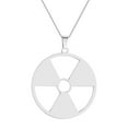 thumbnail image 2 of Feltree Collier en Acier Inoxydable avec Pendentif Danger Radioactif, 2 of 6