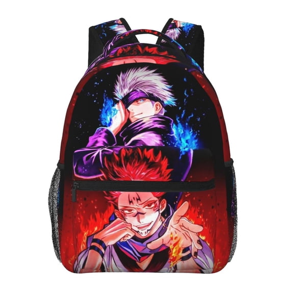 15.7in Juju-Tsu Gojo Backpacks Cute Laptop Bags Bookbag Daypack Outdoor Travel