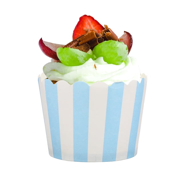 Minkissy Gobelets de Cuisson en Papier Bleu Ciel Résistants à la Chaleur 150 Pcs pour Kiosques de Concession