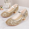 thumbnail image 4 of breaise Girl's Mary Jane Ballerina Ballet Flats Sparkle Wedding Party Flower Girl Princess Dress Shoes for Kids, 4 of 8