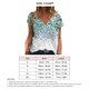 thumbnail image 5 of Camisa floral de manga corta para mujer Camiseta floral suelta con cuello en V suave de moda informal para verano Blanco S, 5 of 5