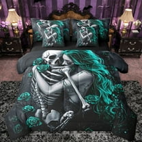 Castle Fairy 7-Piece Skeleton Rose King Bedding Comforter Set
