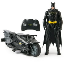 DC Comics, Batman Stealth Remote Control Batcycle with 12-Inch Action Figure, for Ages 4 and up