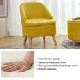 thumbnail image 3 of Accent Upholstered Club Cute Yellow Tub Chairs with Barrel Style, Comfortable Round Side Sofa Chair Sitting Sofa Chair for Living Room Bedroom Small Spaces, 3 of 4