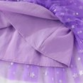 thumbnail image 3 of HaCpiu Little One Halloween Purple Tulle Dress Cute 3D Ghost Ruffle Fly Sleeve Star Glitter Tiered Ruffled Tutu Dress, 3 of 6
