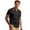 Black, variant on Men'S Cable Knit Polo Shirts Contrast Collar And Cuffs Short Sleeve Casual Breathable Knitwear For Summer Daily Wear And Golf,Black,M