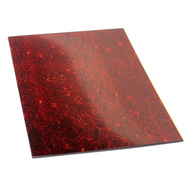 MERIGLARE Rouge 3Ply Guitares Pickguard Blanc Matériel Tête de Guitare Placage 440x290x2.2mm