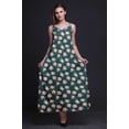 thumbnail image 3 of Bimba Robe Longue Décontractée en Rayonne Florale pour Femmes Bretelles Spaghetti Maxi Robe d'Été-TTTG, 3 of 4