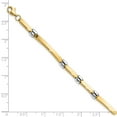 thumbnail image 4 of Auriga 14k Two-tone Gold Polished Fancy Link Bracelet 7.5inch for Women, 4 of 6