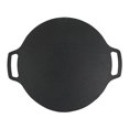 thumbnail image 1 of Korean Grill Pan with Non Stick 6 Layer Coating for Gas Cooker Round Double Handle BBQ Griddle for Outdoor Camping 25cm/9.8in, 1 of 5