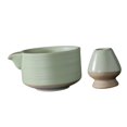 thumbnail image 4 of HLONK 2 Pieces Matcha Bowl Matcha Ceremony Set  Matcha Ceremony Accessory  Japanese Ceramic Matcha Bowl for Japanese Matcha Preparation Beginner Plain white, 4 of 8