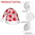 thumbnail image 4 of Honeii Strawberry Print Hat Santa Claus Hat For Xmas Party, Christmas Caps For Boys Girls Child,Christmas Beanie, 4 of 6