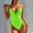 Green, variant on Wowcloth Womens Swimsuits Women Sexy Fashion One-Piece Hollow Out Bikini Solid Color Swimwear Swimsuit Beachwear Set