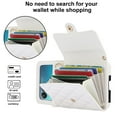 thumbnail image 5 of ELEHOLD Wallet Case for Motorola Razr 2025/Razr 60, Leather Long Shoulder Strap Card Slot Holder Purse Cover Crossbody Protective Case for Women Girls for Motorola Razr 2025/Razr 60,White, 5 of 8