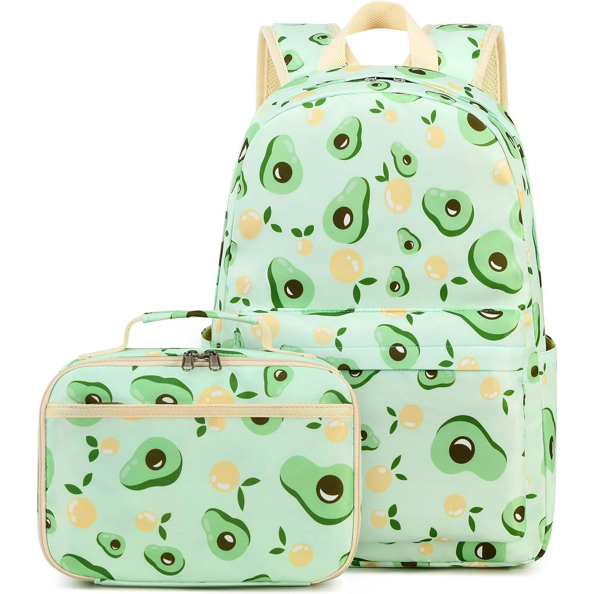 SURJDE Backpack for Girls Boys Kids School Backpack with Lunch Box Preschool Kindergarten BookBag Set Avocado Green Backpack casual Walmart