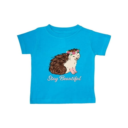 

Inktastic Stay Beautiful Flower Crown Hedgehog Gift Baby Boy or Baby Girl T-Shirt