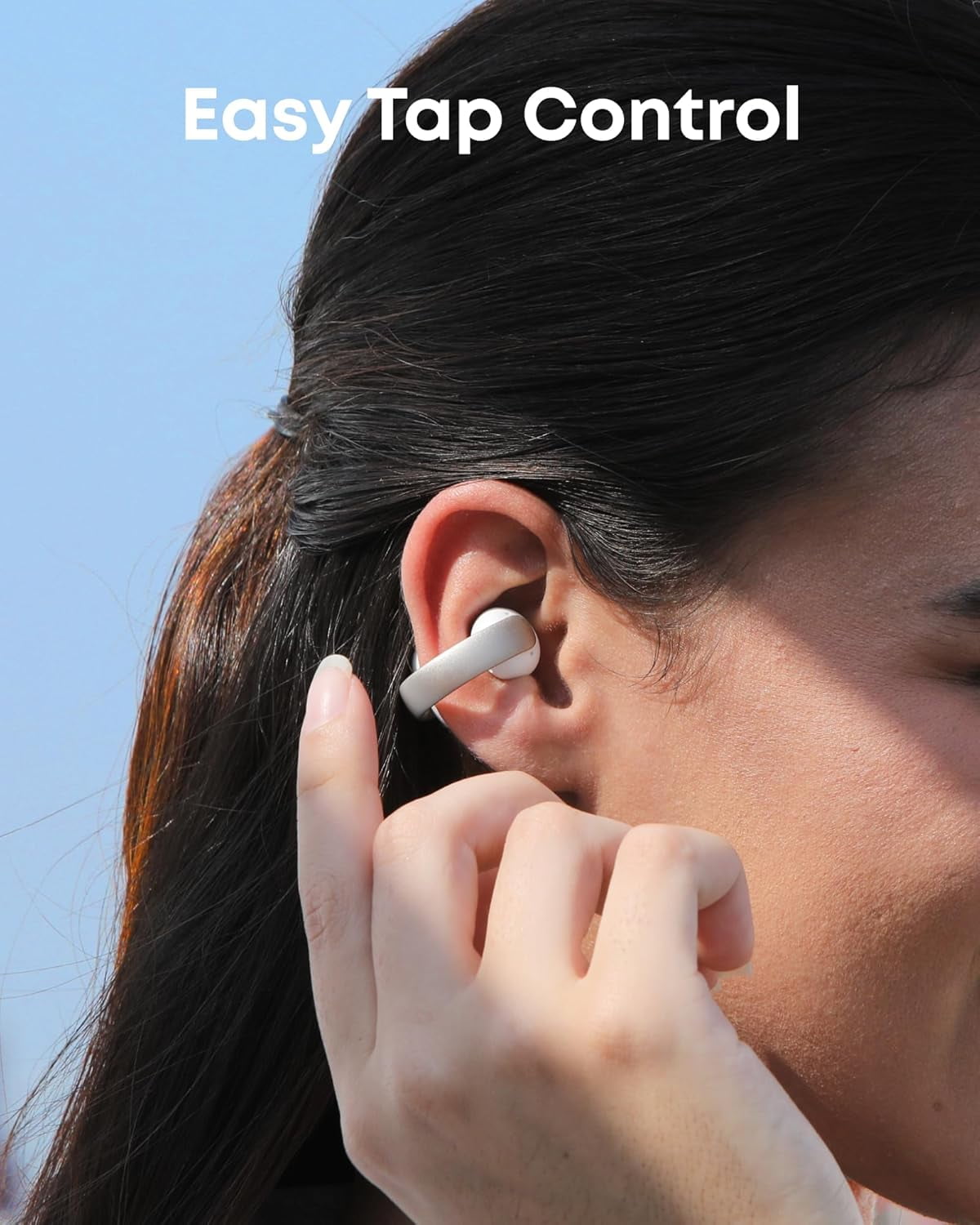 Soundcore AeroClip Open-Ear Clip-on Earbuds, AI Clear Calls with 4 Mics, Champagne Mist