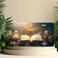 thumbnail image 6 of 1 Pcs 2D Flat License Plate Covers & Frames, Open Bible with For Decorative Front, Waterproof For Decoration Aluminum License Plate Covers & Frames Cover For Men Women, 12" X 6", 6 of 7
