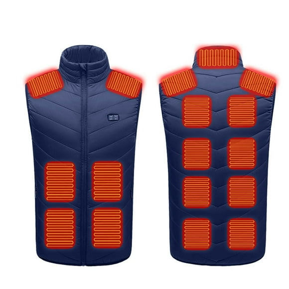 Meichang Heated Vest for Men and Women Waterproof Outdoor Work Outerwear 17 Heating Area Electric Heated Jacket Hunting Warm Heated Coat