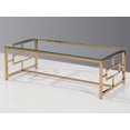 thumbnail image 1 of K-Living Kween Coffee Table With Clear Glass Top & Gold Polished Stainless Steel Base, 1 of 1