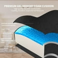 thumbnail image 3 of Cooling Gel Seat Cushion for Long Sitting - Memory Foam Chair Pillow for Sciatica Pain Relief - Orthopedic Gel & Memory Foam Coccyx Pad for Tailbone Pain - Office Chair Cushion for Back Pain, 3 of 8