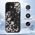 thumbnail image 4 of Gukalong Funda Para Teléfono 17 De 6,3 Pulgadas, Diseño Floral Blanco, Flor De Cerezo, Funda Delgada Para Teléfono Con Soporte Para Correa, Resistente A Los Golpes, Protección Antiarañazos, Con Funció, 4 of 5