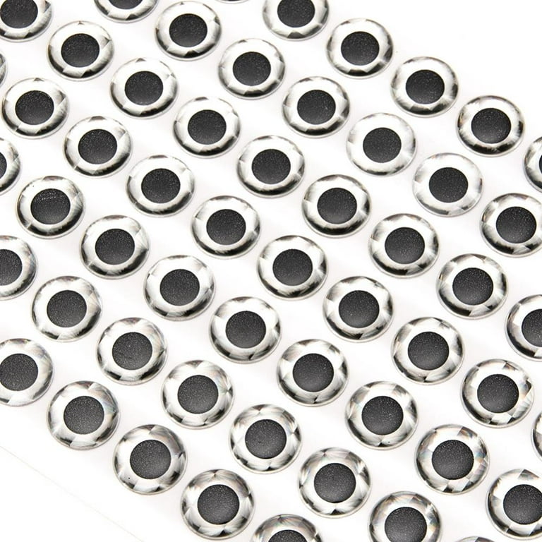 183pcs 3mm 4mm 5mm 6mm Domed 3D Fishing Lure Eyes Assorted Artificial Fish  Eyes for Fishing