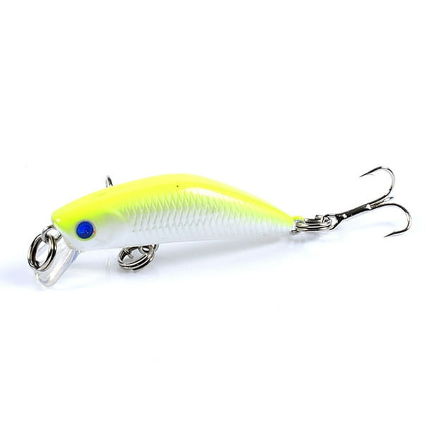 4.5cm/2.8g Minnow Fishing Lure Lifelike 3d Eyes Fake Bait With Treble Hooks  Suitable For Saltwater Freshwater 