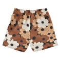 thumbnail image 2 of White Orange Brown Flowers Boys' Swim Trunks Board Shorts Beach Pants Bathing Bottoms 4T, 2 of 8