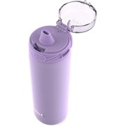 Ello Cooper Stainless Steel Water Bottle with Straw and Carry Handle, 22oz LILAC